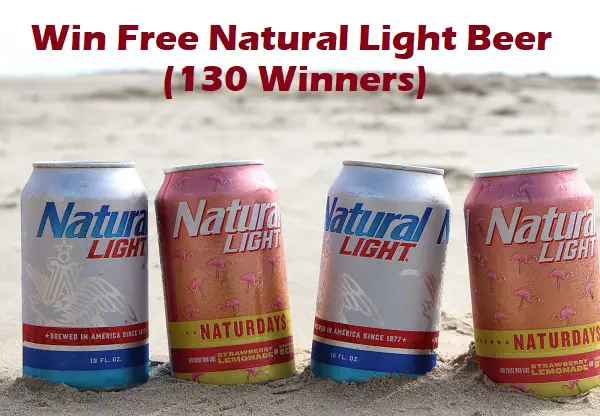 NO-NATTY Giveaway: Win Free Pre-paid Card for Natural Light Beer (130 Winners)