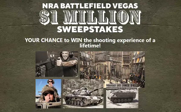 NRA Battlefield Vegas 1 Million Cash Sweepstakes: Win Free Trip & Cash Prizes