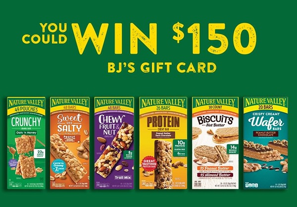 Nature Valley BJ’s $150 Gift Card Giveaway (239 Winners)