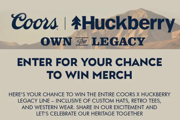 Own The Legacy Sweepstakes: Win Free Coors Banquet Merchandise (25 Winners)