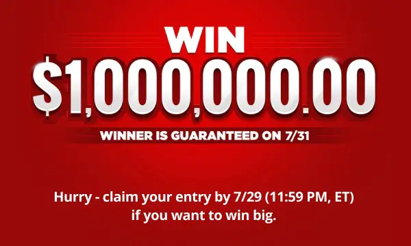 PCH $1000000 Million Dollar Sweepstakes 2022