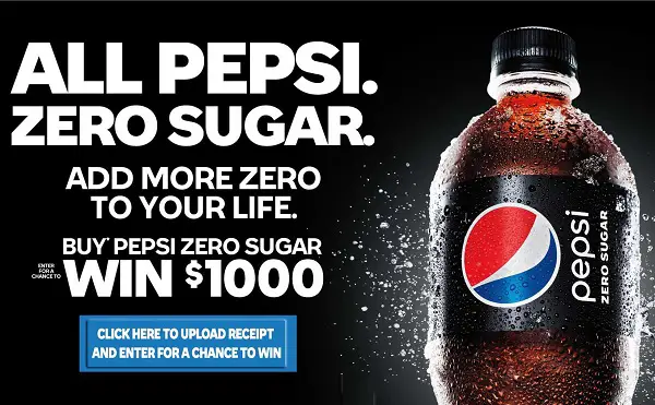 Pepsi Add More Zero Sweepstakes: Win $1000 American Express Gift Cards (50 Winners)