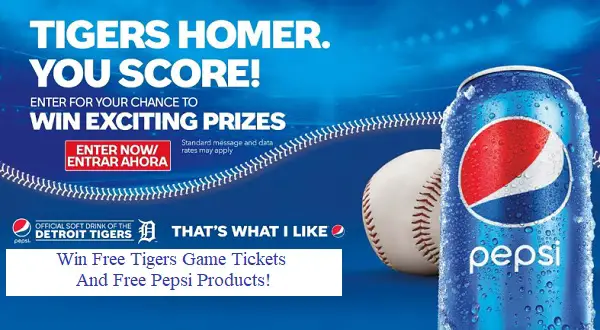 Pepsi Tigers Sweepstakes: Win MLB Game Tickets & Free Pepsi Products