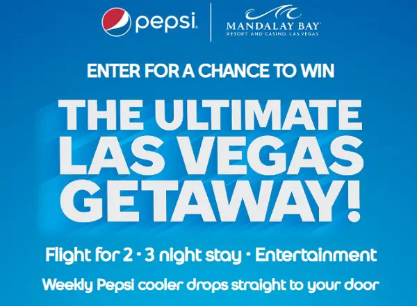 Pepsi Ultimate Summer Sweepstakes: Win Trip to Las Vegas (5 Winners)