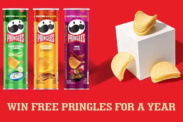 Pringles Scratch to Win Sweepstakes: Win Free Pringles for a Year (10 Winners)