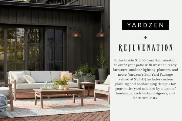 Rejuvenation Summer Sweepstakes: Win $1,000 Gift Card & Yard Makeover
