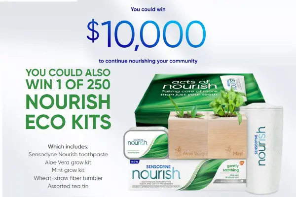 Sensodyne Acts Of Nourish Contest & Cash Sweepstakes