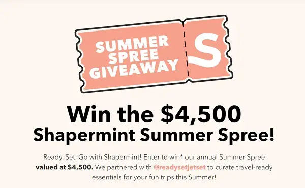 Win $4500 Shapermint Summer Shopping Spree for free