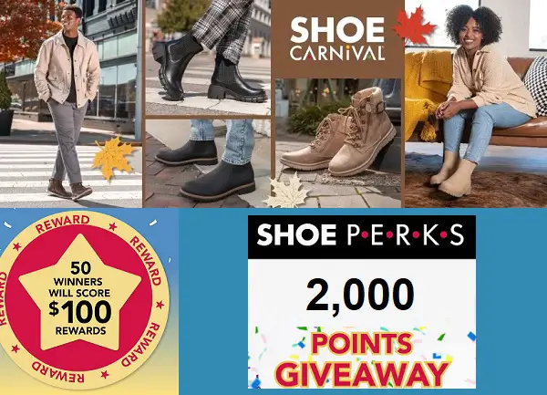 Shoe Carnival Loyalty Program 100,000 Point Giveaway