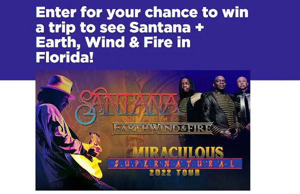 SiriusXM Santana Tour 2022 Sweepstakes: Win Free Tickets & A Trip