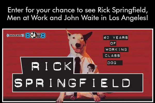 SiriusXM Rick Springfield Working Class Dog Tour Sweepstakes: Win Free Tickets