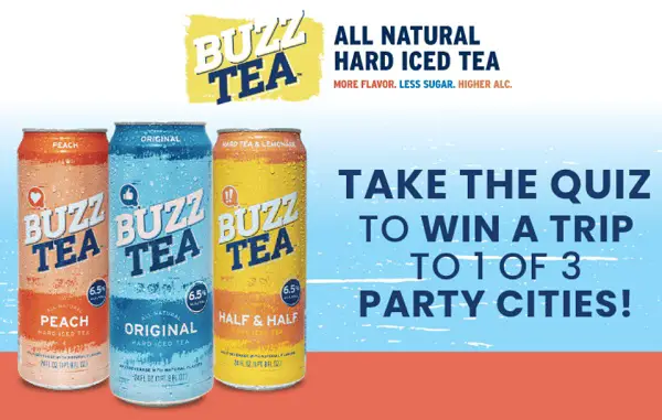 Spill The Buzz Tea Sweepstakes: Win A Trip, Free Shopping Spree & More