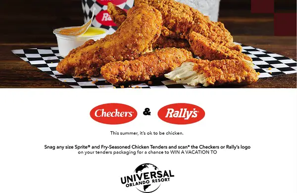 Sprite Checkers Rally’s Universal World Orlando Resort Sweepstakes