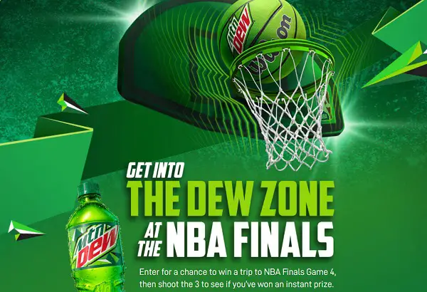 MTN Dew NBA Sweepstakes: Instant Win A Trip To NBA Finals 2022 & 500+ Prizes