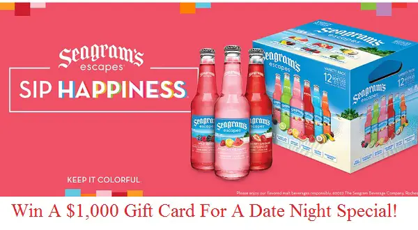 The Real Seagram’s Escapes Free Gift Card Giveaway (4 Winners)