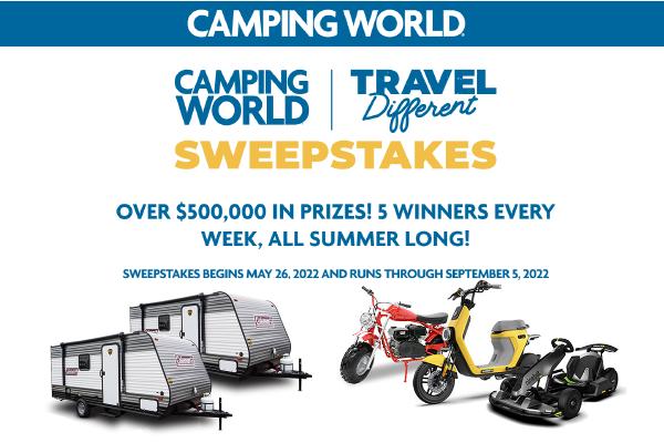 Camping World Travel Different Sweepstakes