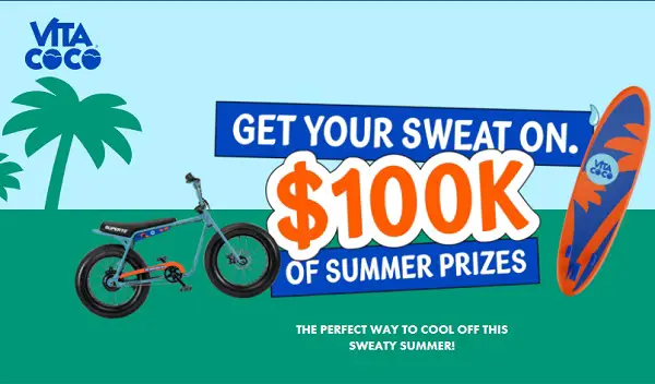 Vita Coco Sweaty Sweepstakes: Win Free E-Bike, Cooler & More (600+ Prizes)