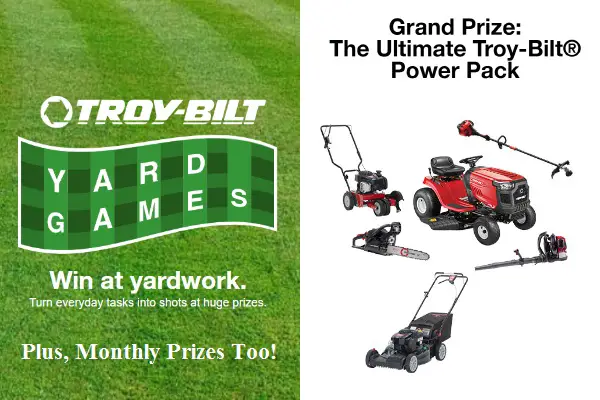 Yard Games Troy-Bilt Sweepstakes (Monthly Prizes)