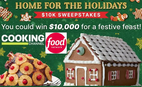 Food Network Cooking Channel Home for Holiday Giveaway: Win $10,000 Cash Prize