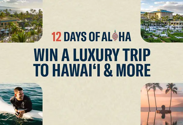 12 Days of Aloha Giveaway: Win A Trip to Hawaii & OluKai Prize Bundle (12 Winners)