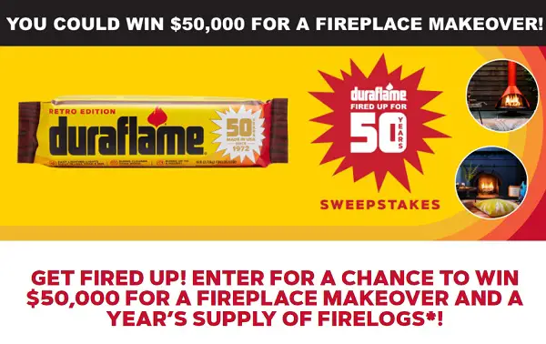 Duraflame 50 Years Anniversary Sweepstakes: Win Free Backyard Makeover & More