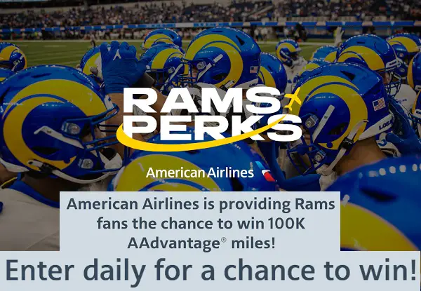 AA Rams Perks 100K AAdvantage Miles Giveaway