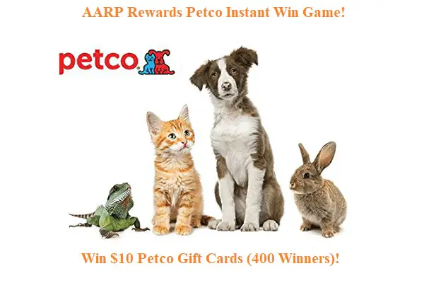 AARP Rewards Petco Gift Card Giveaway (400 Winners)!