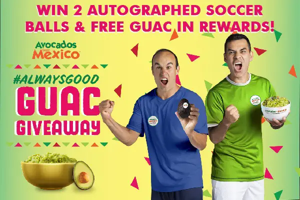 Avocados From Mexico Free Guacamole Giveaway (10K+ Winners)