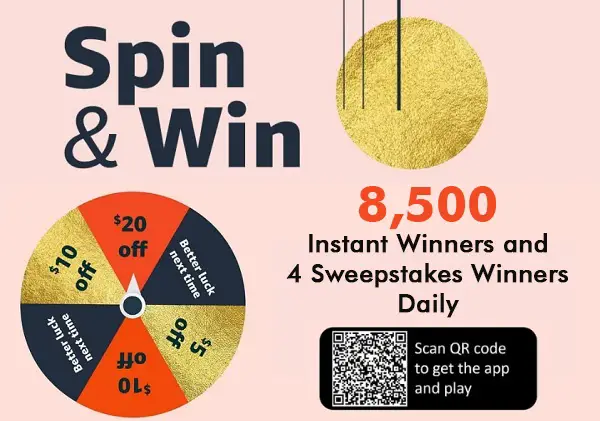 Amazon Spin & Win Instant Win Game and Sweepstakes (8500 Winners Daily)