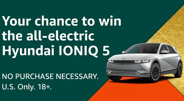 Amazon Holiday Vehicle Sweepstakes: Win 2023 Hyundai IONIQ 5