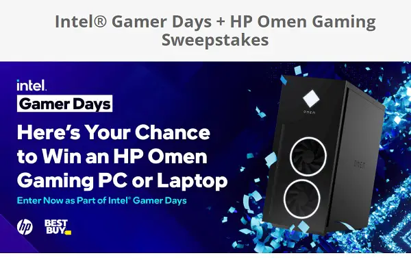 Intel Gaming Console Giveaway: Win an HP Omen Gaming PC & a Free Laptop