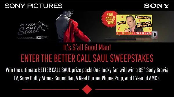 Better Call Saul Sweepstakes: Win Free Sony TV, Saul’s Burner Phone & More