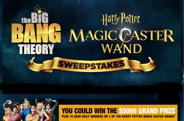 Big Bang Theory Week Nights: Win Harry Potter Magic Caster Wand & $5K Free Gift Card