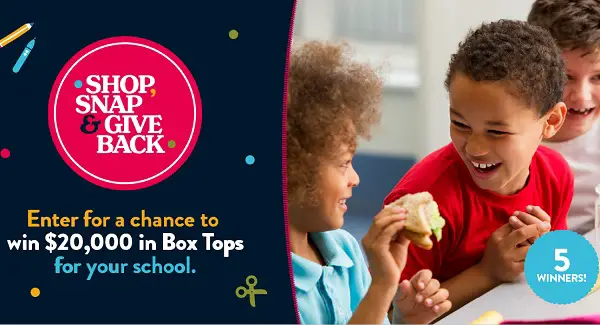 Box Tops for Education Giveaway: Win 20000 Bonus Box Tops (5 Winners)