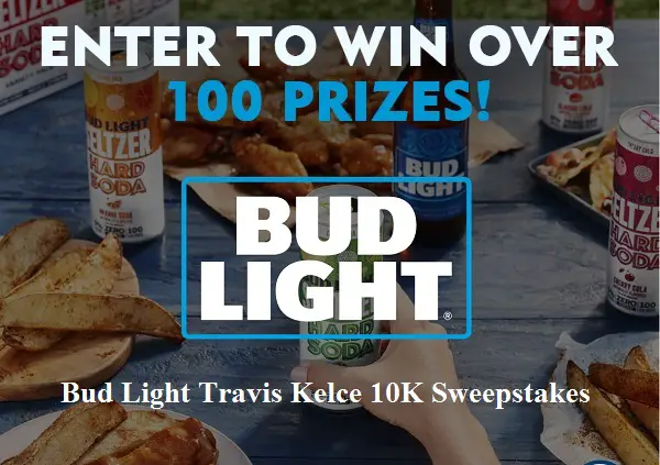 Bud Light Kelce 10K Sweepstakes: Win $100 Gift Cards & Free Jerseys (100+ Prizes)
