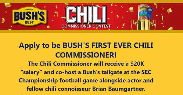 Bush’s Chili Commissioner Contest: Win $20,000 & A Trip To Meet Brian Baumgartner