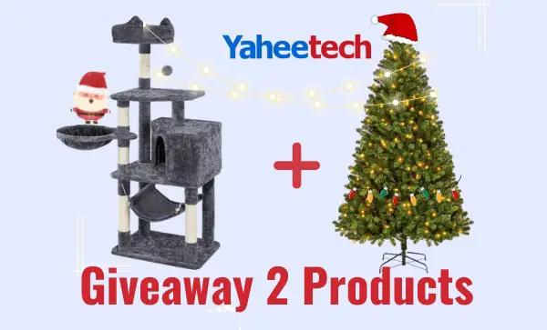 Win a Cat Tree and Christmas Tree from Yaheetech! (5 Winners)