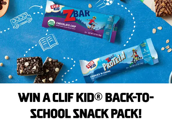 CLIF Kid Back to School Sweepstakes: Win Free Snacks & School Supply