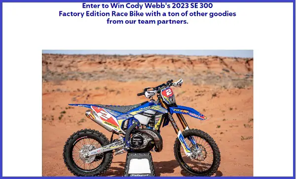 Cody Webb MOtorcycle Giveaway: Win A Free Race Bike & More!