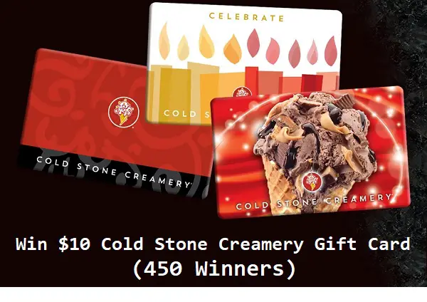 AARP Rewards Cold Stone Creamery Gift Card Giveaway (450 Winners)