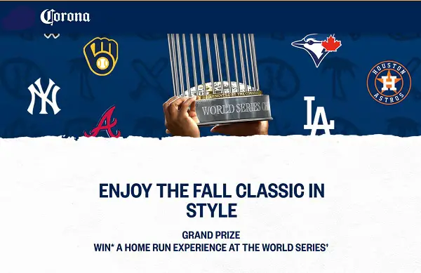 Corona MLB 2022 World Series Game Sweepstakes: Win A Free Trip & More