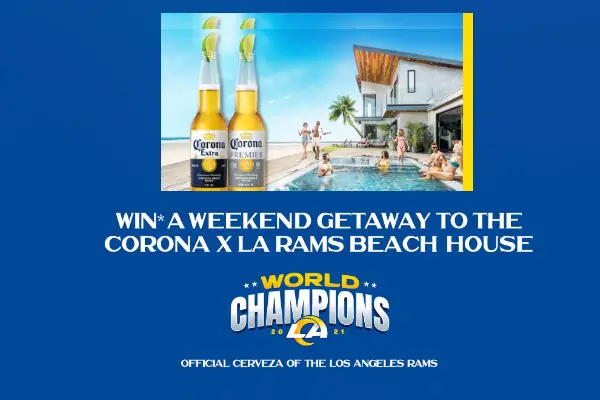 Corona Rams Beach House Vacation Sweepstakes