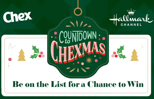 Countdown To Chexmas Holiday Sweepstakes: Win A Hallmark Channel Prize Pack (100 Prizes)