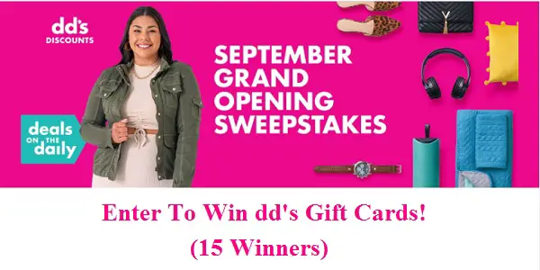 DD’s Grand Opening Discounts Sweepstakes: Win Free dd’s Gift Cards Worth Up To $100