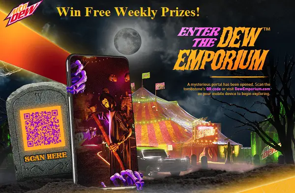 Mtn Dew Emporium sweepstakes: Win $5,000 Cash & Over 300 Weekly Prizes