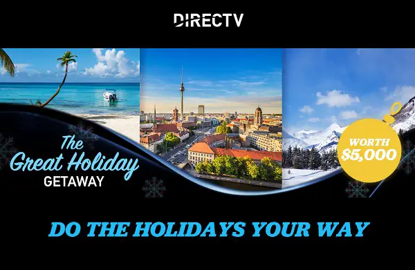 Direct TV Holiday Giveaway: Win Free Vacation Getaway (5 Winners)