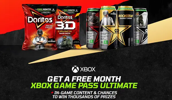 Doritoz Rockstar Energy Sweepstakes: Instant Win Xbox Game Prize Pack & More (20K+ Prizes)