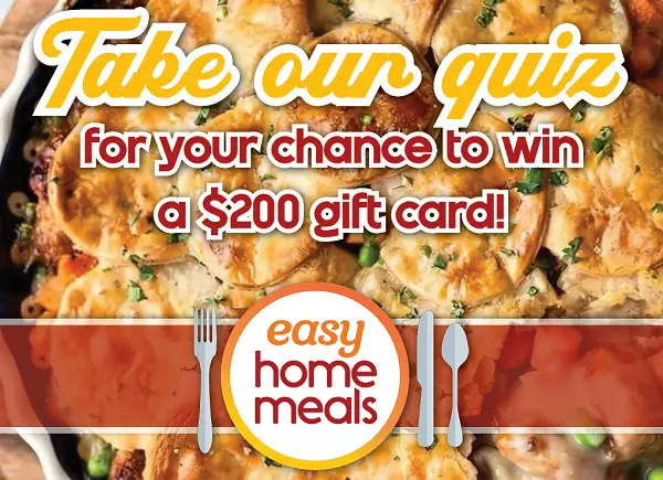 Easy Home Meals Holiday Gift Card Giveaway: Win $200 Super Market Gift Card! (4 Winners)