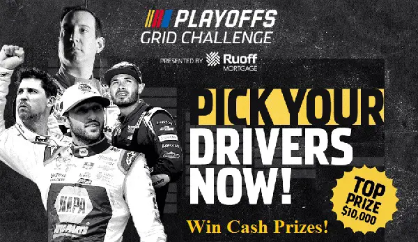 Fantasy Games NASCAR Playoffs Contest: Win Cash Worth Up To $10,000