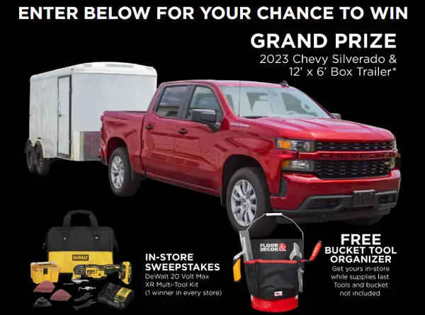 Floor And Décor Pro Month Sweepstakes: Win 2023 Chevrolet Silverado & More